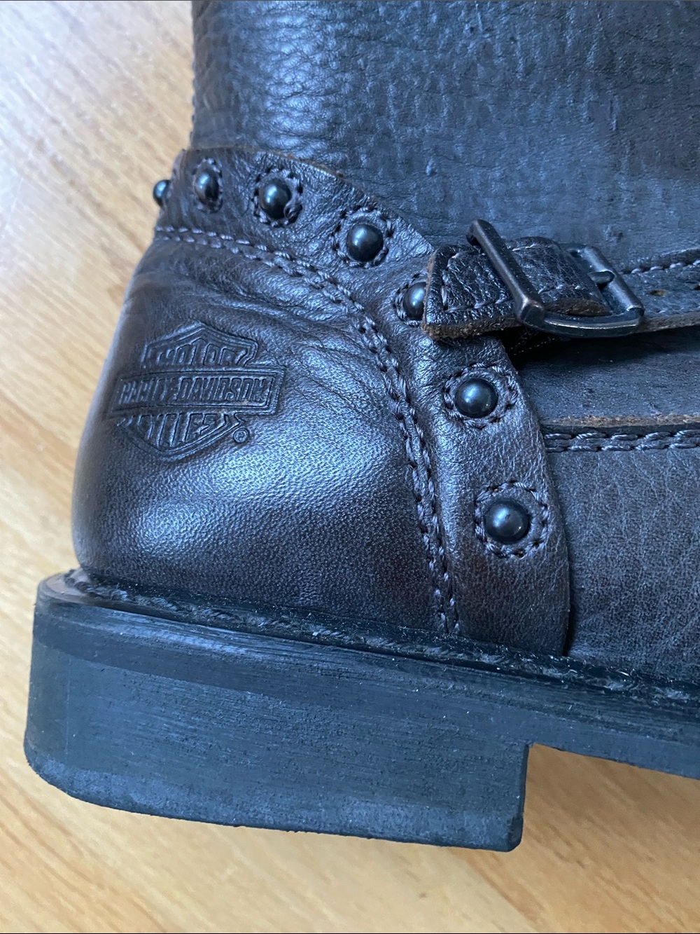 Harley-Davidson Gray  Over-the-Knee Leather Riding Boots - Picture 7 of 13